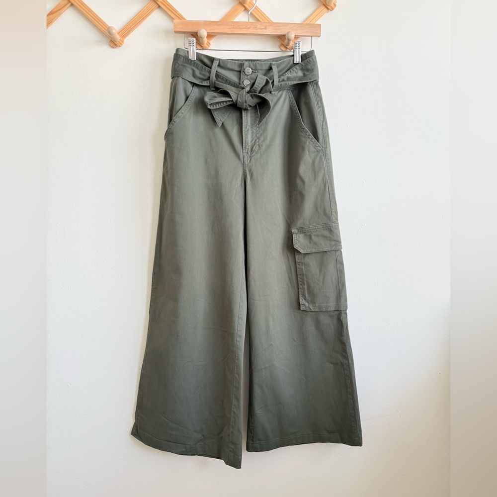 Veronica Beard Belisa Higwaist Cargo Wideleg Pants